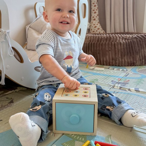 TOOKY TOY dėžutė XXL Montessori mokomoji 7in1 jutiminė dėžutė 16-18 mėnesių