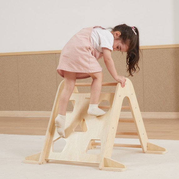 VIGA Medinis laiptelis Pikler klajoklis Montessori