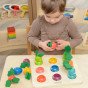 MASTERKIDZ Montessorio daržovės išmokomasis stalas - mokantis skaičių ir spalvų
