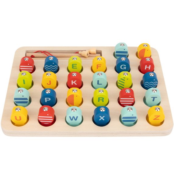 Tooky Toy Medinis žaidimas Žvejyba Mokantis raidės 29 vnt.