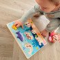 TOOKY TOY medinis Montessori galvosūkis Jūrų pasaulis žuvis Vėrinys želmuo