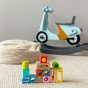TOOKY TOY Mediniai dėžutės pojūčių blokai Daugiafunkciniai puzzle formos garsas, lietimas 12 vnt.