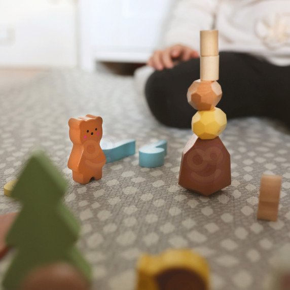 TOOKY TOY miško rinkinys, sudėtiniai dėlionės blokai figūroms
