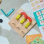 TOOKY TOY Mediniai galvosūkiai Blokai smeigtukai Gyvūnų raštai kuriami sertifikuoti pagal FSC