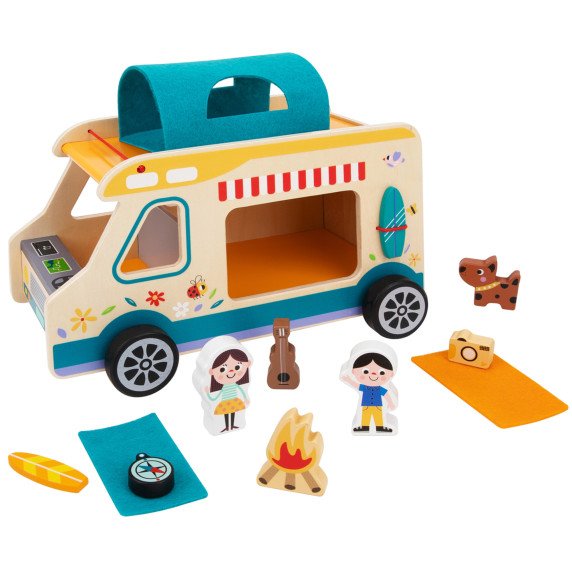 TOOKY TOY Mediniai kempingavimo veikėjai