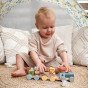 TOOKY TOY Medinis traukinys su gyvūnų blokais Montessori galvosūkiui