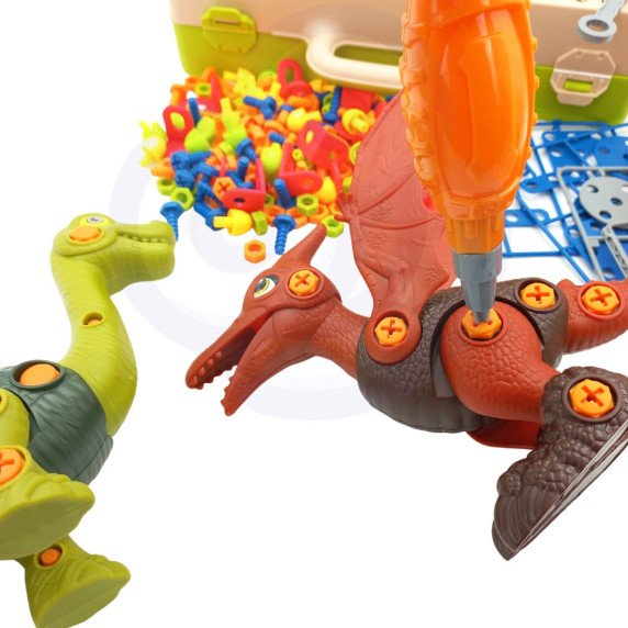 WOOPIE Dinozaurai statybiniai blokai su 3D surinkimo rinkiniu