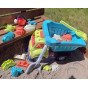 WOOPIE smėlio rinkinys su sunkvežimiu 52 cm XXL ir 20 dalių formelių