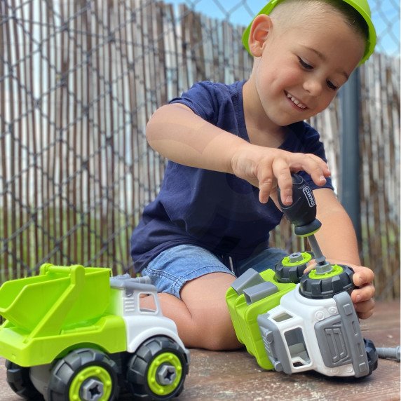 WOOPIE DIY konstrukcijos rinkinys Automobilis sunkvežimis Šalmas Skubintuvas AKC Montavimas 6 vnt.