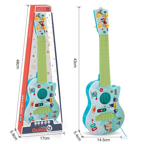 WOOPIE akustinė gitara vaikams Žalia 43 cm