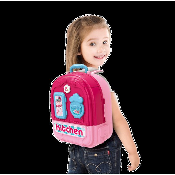 WOOPIE 3-in-1 Lėlių namai Nešiojama virtuvė kuprine