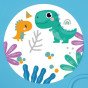 WOOPIE Dinozaurų krepšinio rinkinys, nešiojamas 2-in-1 Ringo arkadinė žaidimo stotelė