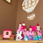 Interaktyvus stebuklingas princo rūmai „WOOPIE“ rinkinys su princese + karieta ir priedai