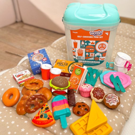 WOOPIE Mažas konditerijos rinkinys Saldainiai ir desertai kibirėlyje 40 vnt.
