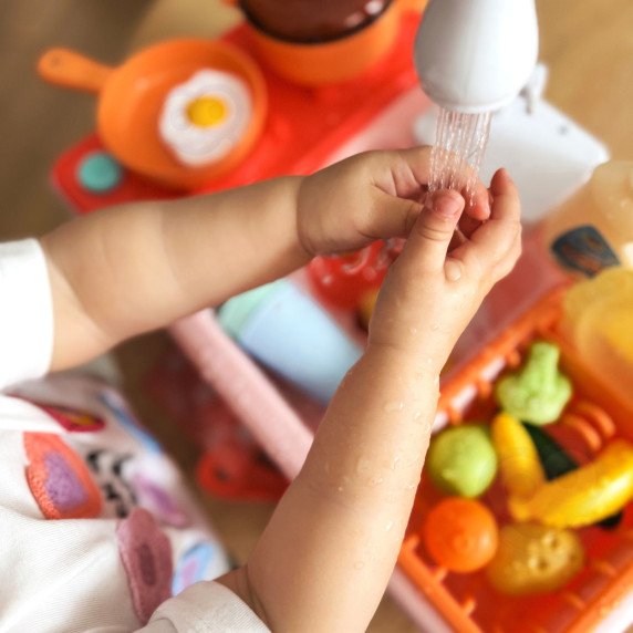 WOOPIE 2-in-1 Virtuvės Praustuvas vaikams Rožinis