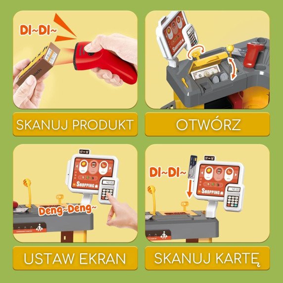 WOOPIE interaktyvus prekybos centras vaikams priedams