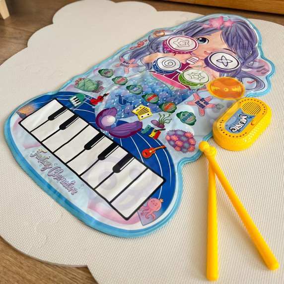 WOOPIE Muzikos kilpa „Mergaitės žuvėdros“ 2 į 1 interaktyvūs būgnai