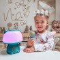 WOOPIE Daugiafunkcinė RGB lempa „Bluetooth“ garsiakalbis „Karaoke“ balsų moduliatorius SD kortelė AUX Turkio spalva