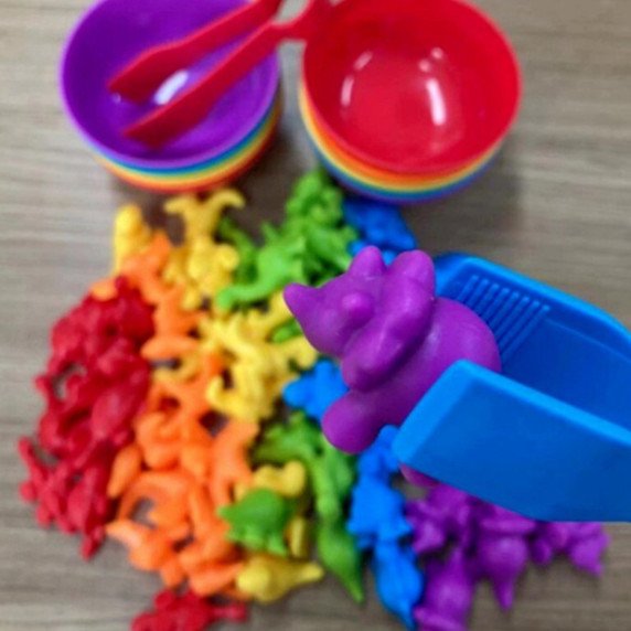 WOOPIE Montessori mokomasis žaidimas Spalvų rūšiavimas Gyvūnai 44 vnt.