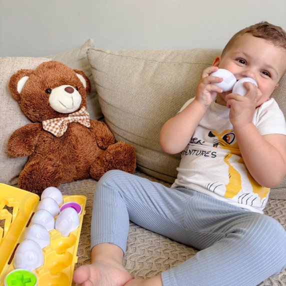 WOOPIE Montessori kiaušinių galvosūkių žaidimas - Atitikite formas ir spalvas