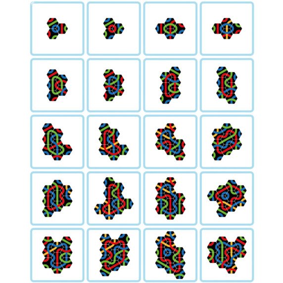 Woopie Puzzle žaidimas Atitikti Spalvų Kelius Šešiakampis Puzzle
