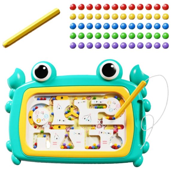 WOOPIE Montessori Magnetinis Lenta labirintas Krabas Turkio spalva