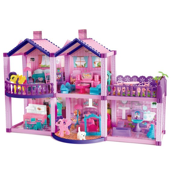 WOOPIE Arklių lėlių namas PONY FANTASY VILLA 120 vnt.