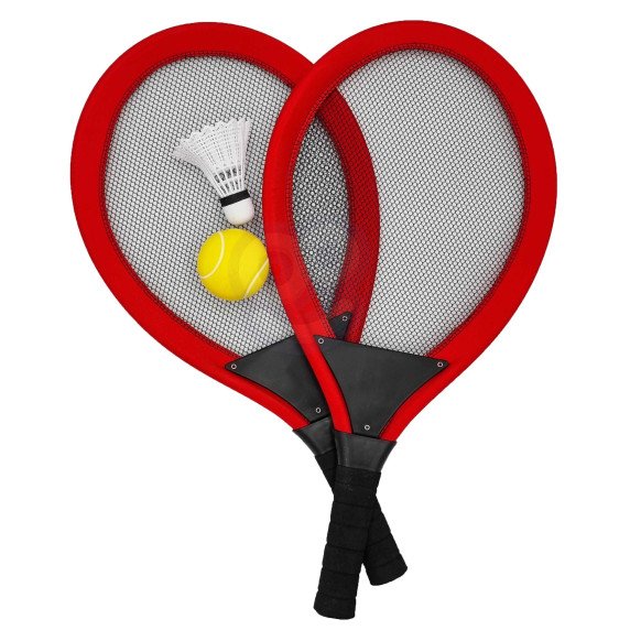 Dideli teniso badmintono raketės vaikams rinkinys + skrisulys