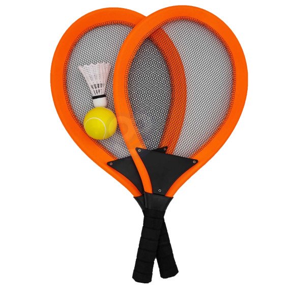WOOPIE didelės teniso badmintono raketės vaikams rinkinys + plunksnalys
