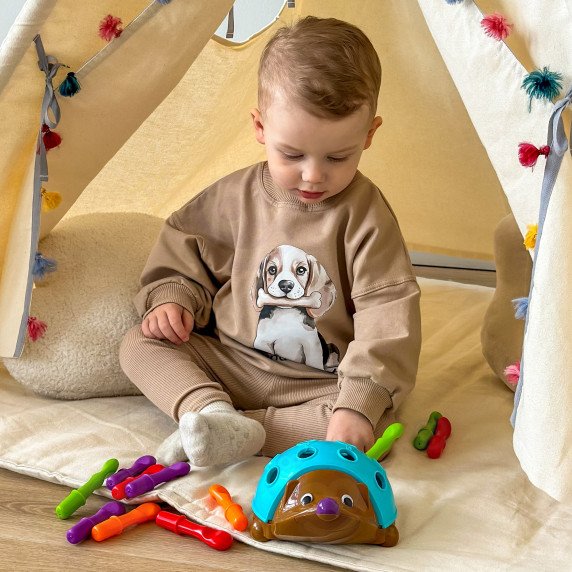 WOOPIE Šuntrūnas Rūšiuoklis Montessori Įgūdžių Žaidimas Mokymasis Skaičių ir Spalvų 4 viename