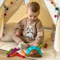 WOOPIE Šuntrūnas Rūšiuoklis Montessori Įgūdžių Žaidimas Mokymasis Skaičių ir Spalvų 4 viename