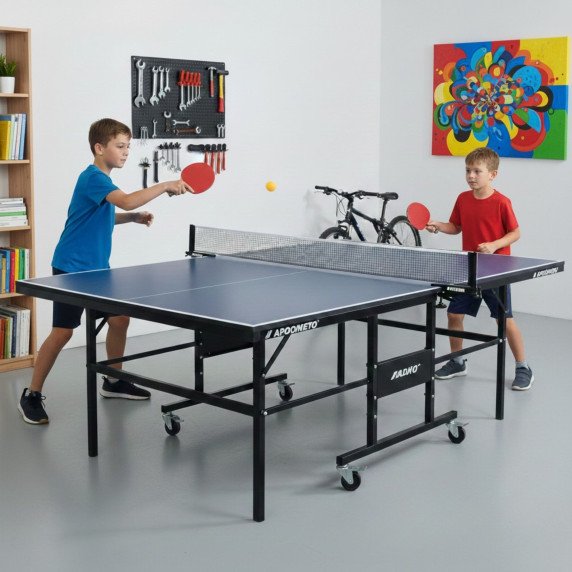 WOOPIE stalo teniso raketės su Ping Pong raketės + 3 kamuoliai