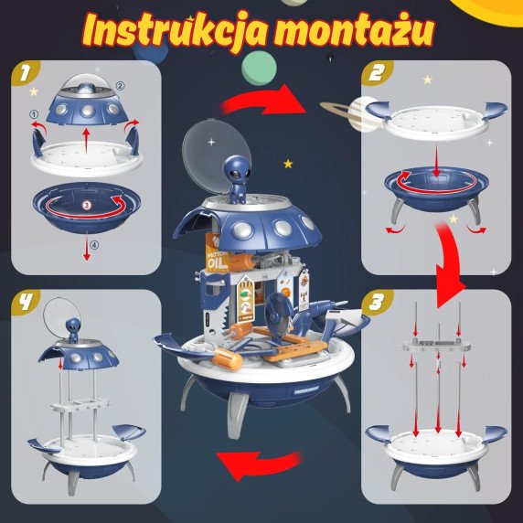 WOOPIE 3-in-1 Darbinis kuprinės kuprinės UFO projektorius 52 vnt.