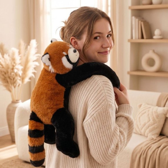 WOOPIE Svorio užtampytas žaislas Raudonasis panda Anti-streso Jutiminis sunkus meška 65cm 2500g