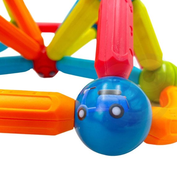 WOOPIE Magnetinės švietimo statybinės dėžutės 76 vnt.