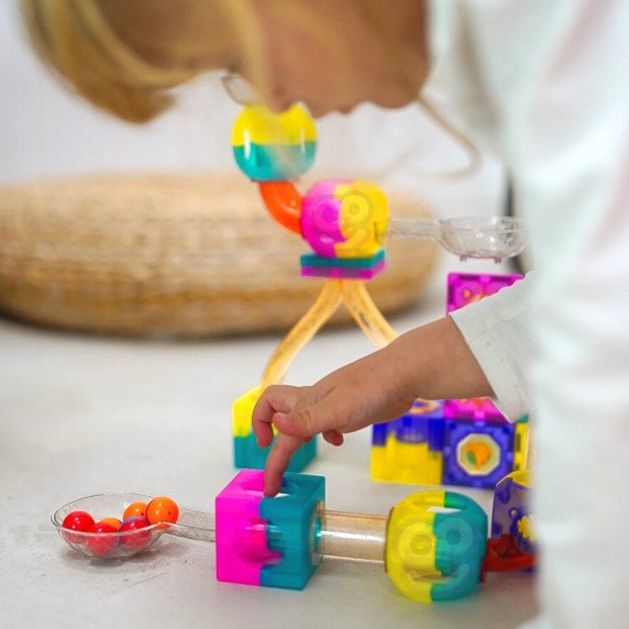 WOOPIE Magnetiniai Blokai Kamštinti Sekimo Tako 89 vnt.