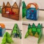 WOOPIE Magnetai statybiniai blokai 3D mokymo rinkinys Džiunglių gyvūnai 45 vnt.
