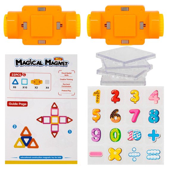 WOOPIE Magnetiniai Blokai Transporto Priemonėms Mini STEAM Pastatai 22 vnt.