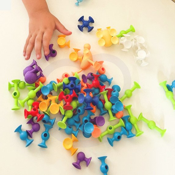 WOOPIE Siurbimo kupolo blokai Išprotėję gyvūnai 3D - Edukacinė konstrukcijų rinkinys