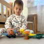 WOOPIE Dinozaurai sukti 3 dalimis konstrukcijos rinkinys dėžutėje + gręžtuvas ir atskaitiklis