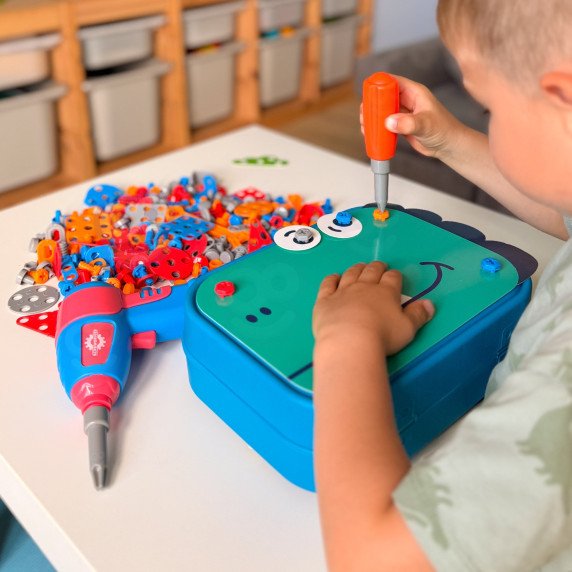 WOOPIE DIY rinkinys Dinozaurų blokai su varžtais