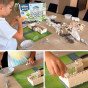 WOOPIE DIY statybos rinkinys, kuris leidžia pastatyti sapnų namą iš plytelių, 603 vnt.