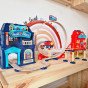 WOOPIE 2-in-1 Elektrinis traukinys, kurį galima sulankstyti į lagaminą, 87 detalės - Ilgis 3.5 m