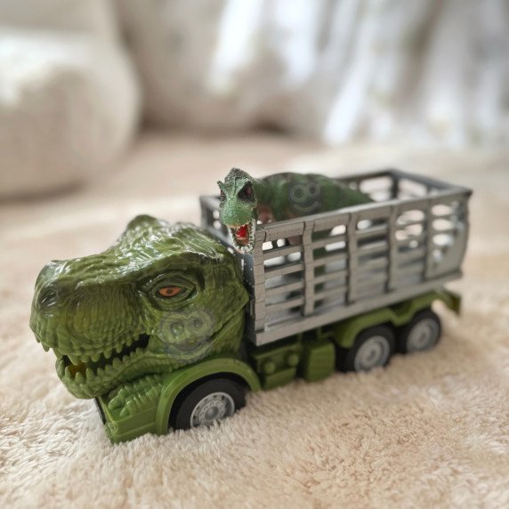 WOOPIE Nuotolinio valdymo RC automobilis Dinozauras Žalias + Figūra