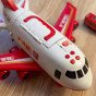 WOOPIE Lankstus lėktuvas Gaisrininkų transportuotojas su 3 Gaisrininkų mašinėlėmis XL rinkinys Kelio ženklai