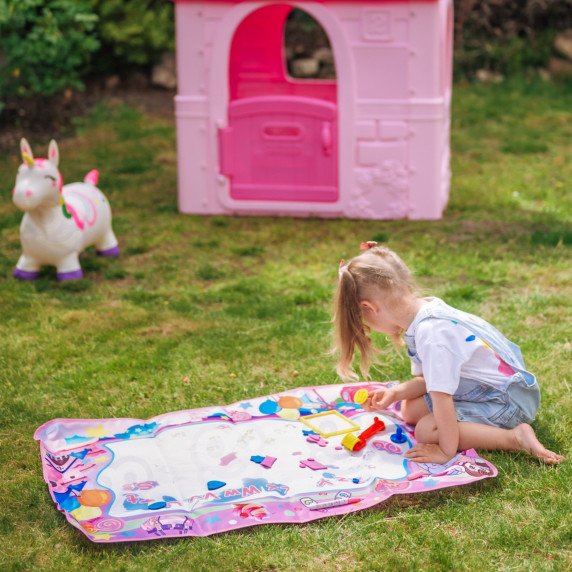 WOOPIE Vandens tapybos kilimėlis 2 į 1 XXL 100x70 cm Švyti tamsoje