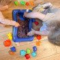 WOOPIE kinetinis smėlis 0,8 kg rinkinys krepšelyje su formomis + /
