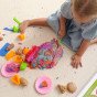 WOOPIE Kinetic Sand 6 spalvos 1,2 kg restorano stalo rinkinys su formomis