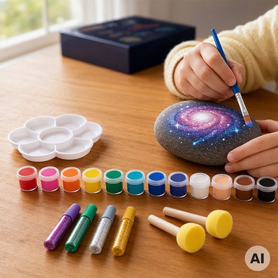 WOOPIE Kūrybinis DIY rinkinys vaikams dėžkliams tapyti ir dekoruoti