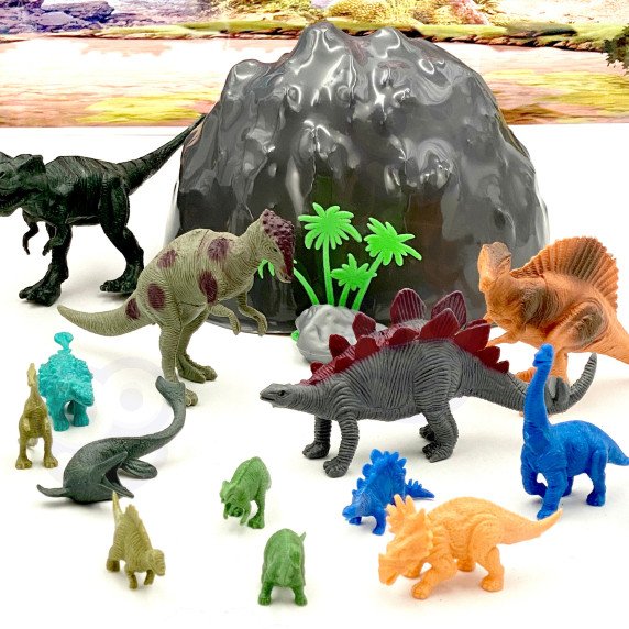 WOOPIE Dinosaurusų figūrų rinkinys, 34 vnt.